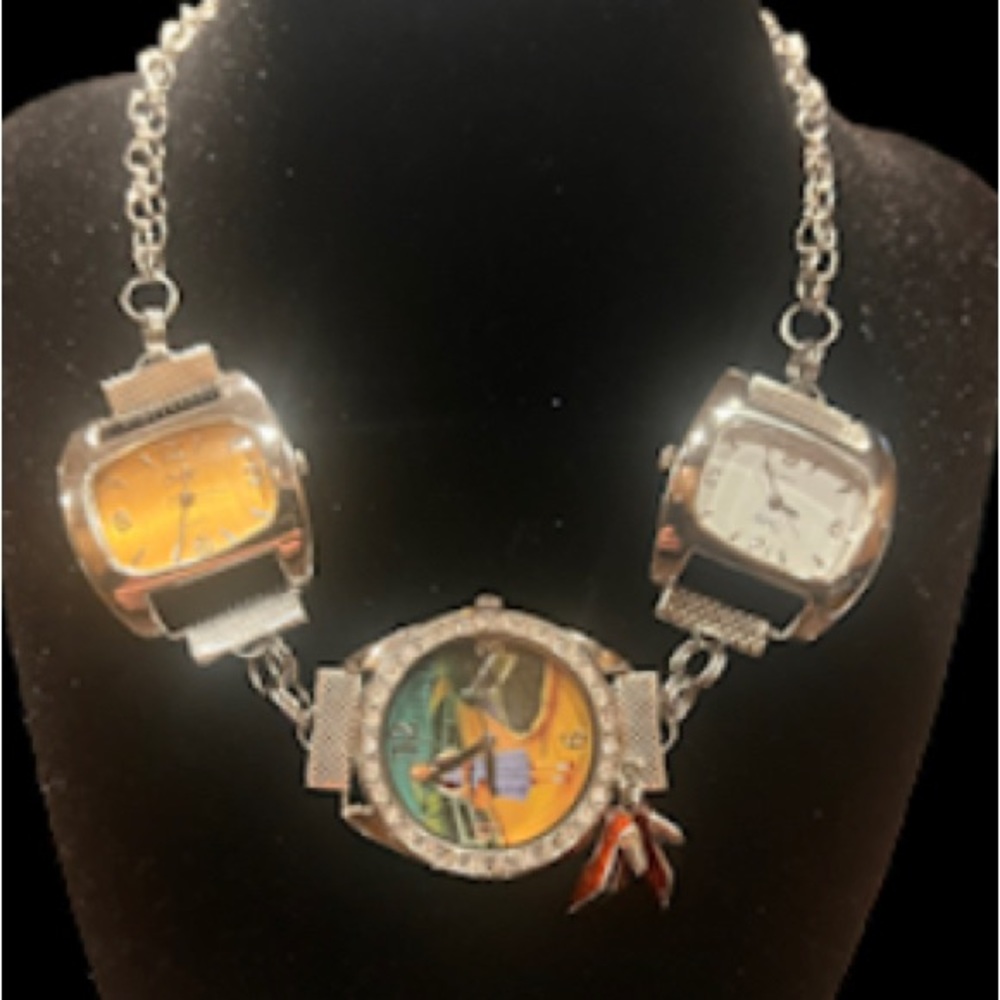 Handmade, watch, choker necklace